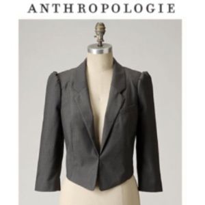 Tailkonku Gray cropped blazer by Anthropologie 2